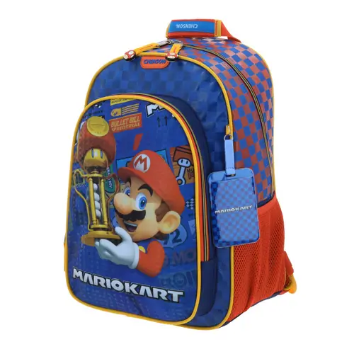 Kit Escolar Mario Bros by Chenson Azul (Mochila + Lonchera + Lapicera) Infantil - Modelo MB66412 3
