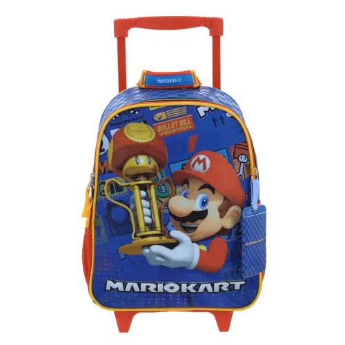 Kit Escolar Mario Bros by Chenson (Mochila con Ruedas + Lonchera) Azul Infantil - Modelo MB66415 2