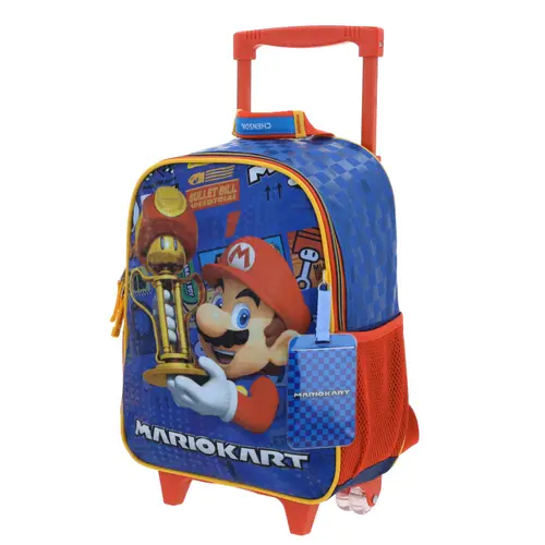 Mochila con Ruedas Mario Bros Azul para Niño - Modelo MB66415 2