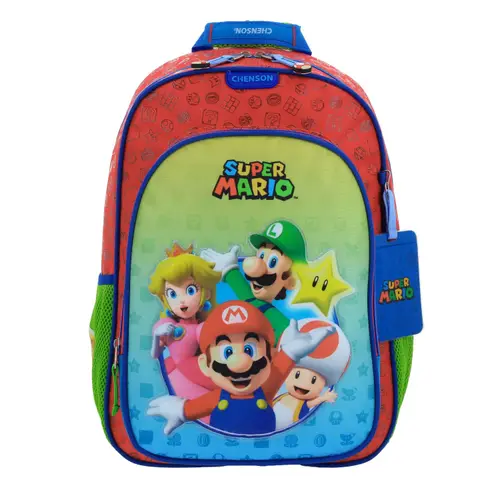 Kit Escolar Mario Bros by Chenson Mochila + Lonchera Rojo Infantil - Modelo MB66454 1