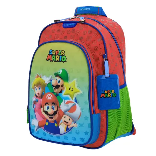 Kit Escolar Mario Bros by Chenson Mochila + Lonchera Rojo Infantil - Modelo MB66454 2