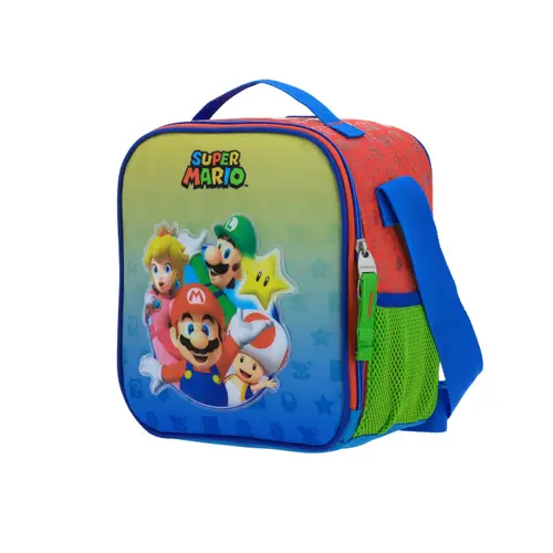 Kit Escolar Mario Bros by Chenson (Lonchera + Lapicera) Rojo Infantil - Modelo MB66455 2
