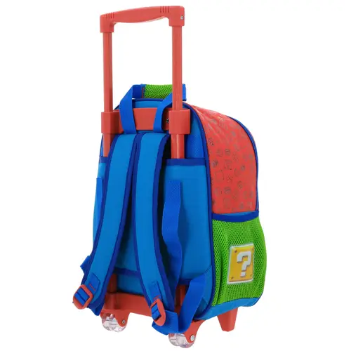 Mochila con Ruedas Mario Bros Roja para Niño - Divertida y Duradera 5