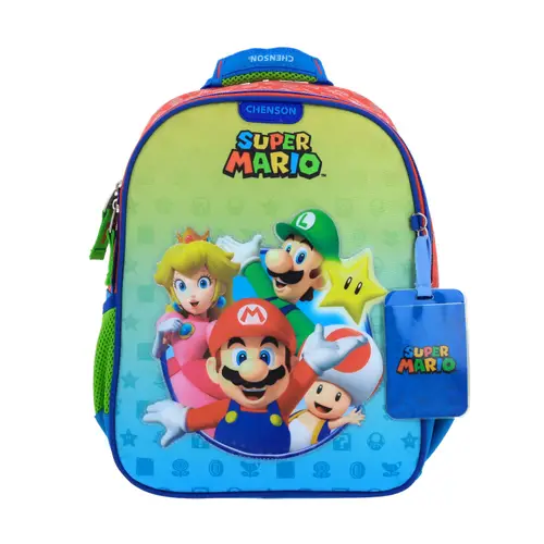Kit Escolar Mario Bros by Chenson (Mochila + Lapicera) Rojo Infantil - Modelo MB66458 2
