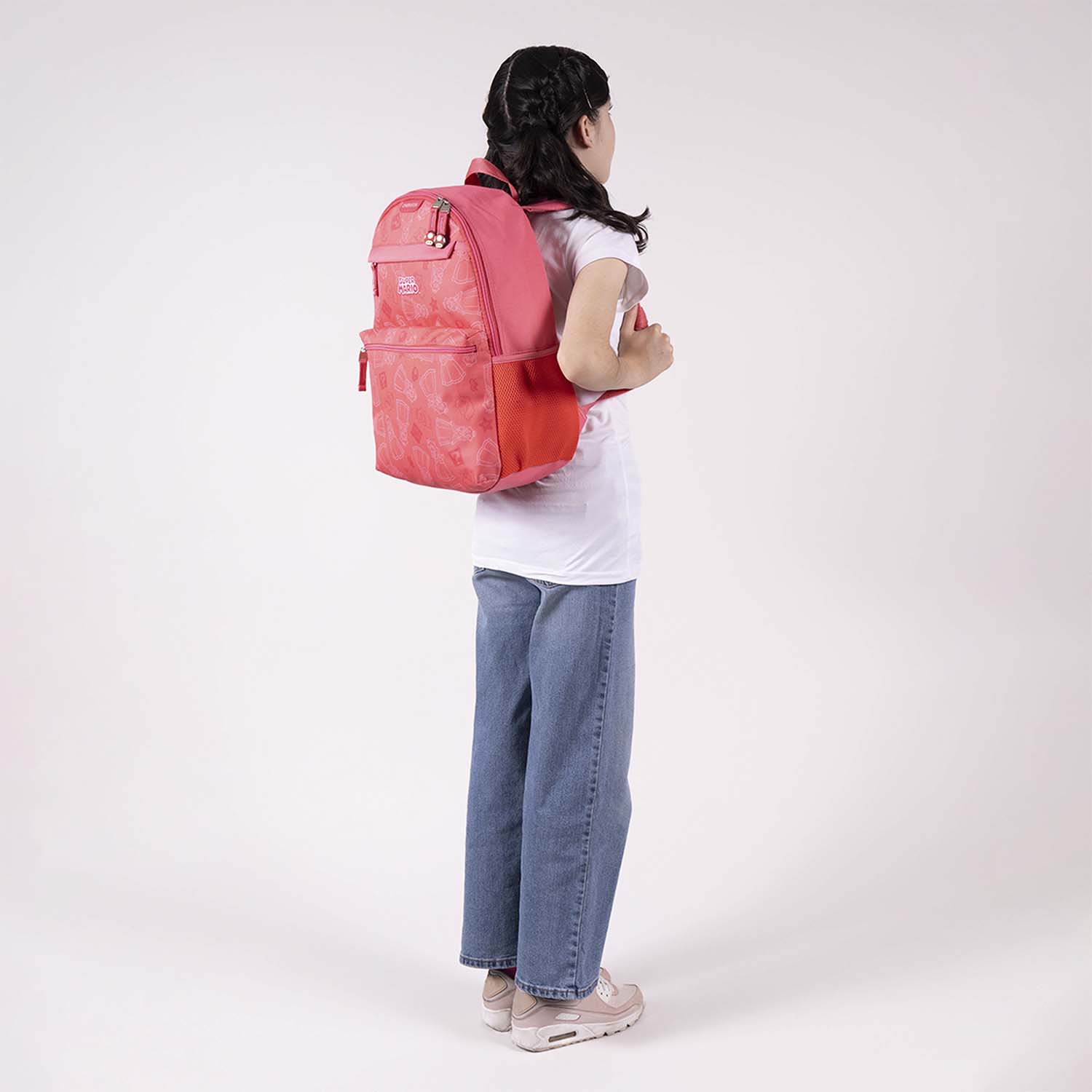 Mochila escolar para niña Mario Bros by Chenson color rosa | Diversión y Durabilidad - vista 2