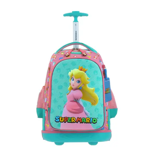 Kit Escolar Mario Bros by Chenson Mochila con Ruedas + Lonchera + Lapicera Rosa Infantil - Modelo MB66503 - vista 2