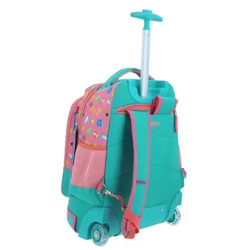 Mochila con Ruedas Mario Bros Rosa para Niña - Modelo MB66503 3