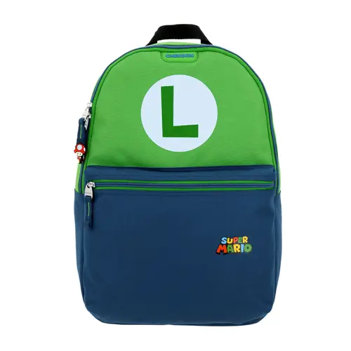 Mochila escolar para niño Mario Bros by Chenson color verde divertida 1
