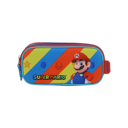 Kit Escolar Mario Bros by Chenson Mochila con Ruedas + Lapicera Rojo Infantil 4