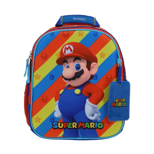 Kit Escolar Mario Bros by Chenson Mochila + Lapicera Rojo Infantil - Modelo MB66579 2
