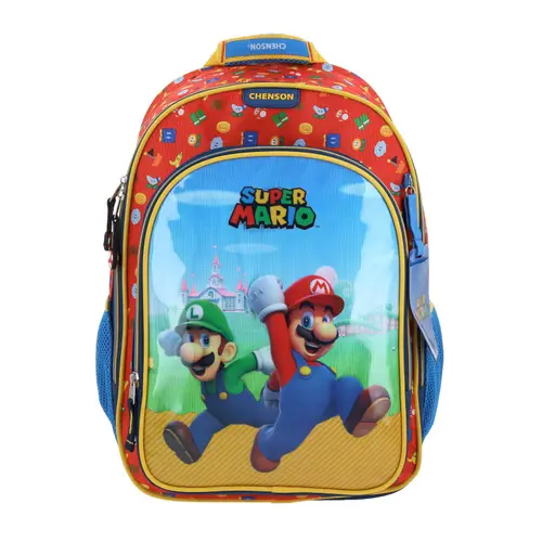 Kit Escolar Mario Bros by Chenson (Mochila + Lonchera + Lapicera) Azul Infantil - Modelo MB66581 1