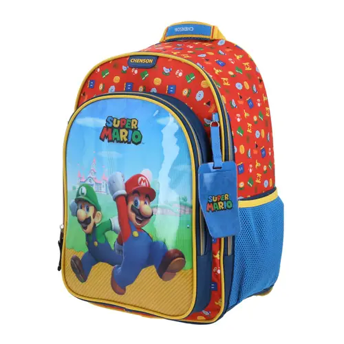 Kit Escolar Mario Bros by Chenson (Mochila + Lonchera + Lapicera) Azul Infantil - Modelo MB66581 2