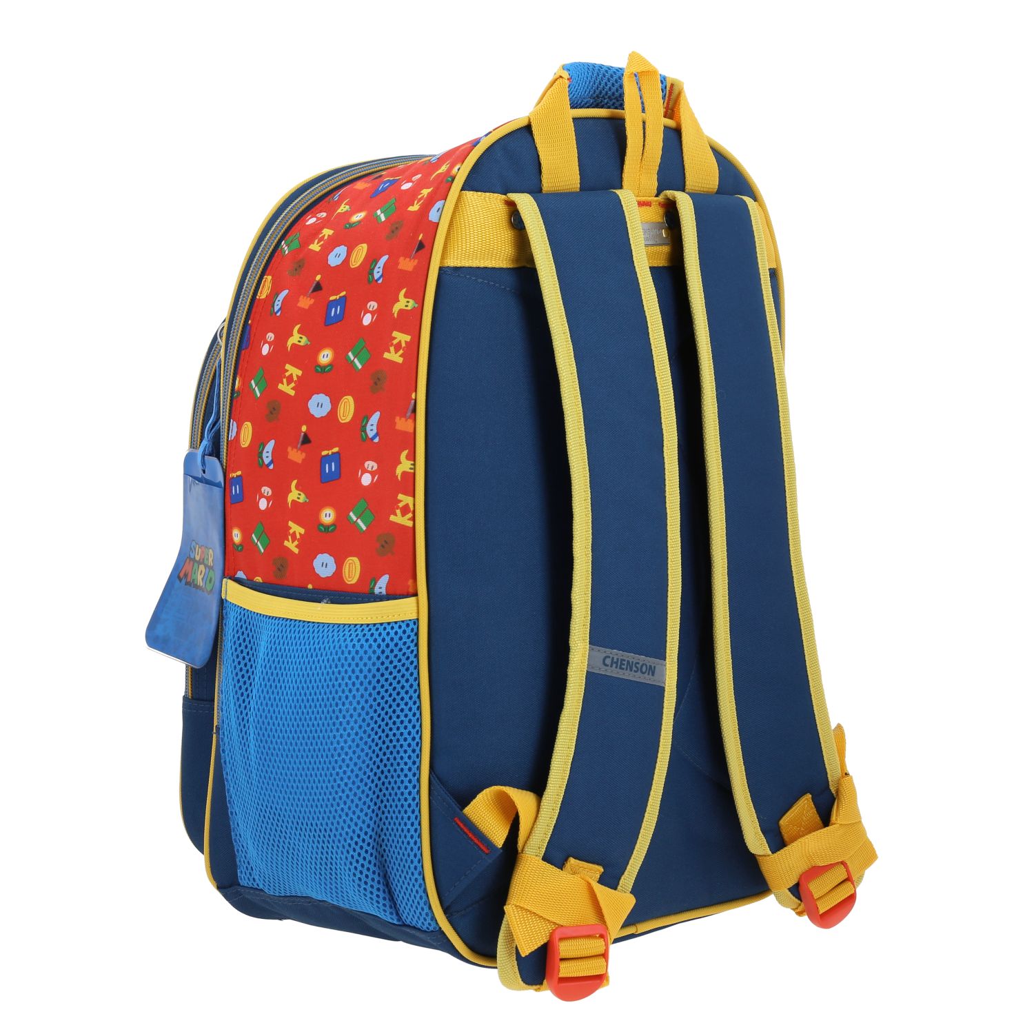 Mochila escolar para niño Mario Bros by Chenson azul con amplio compartimento 3