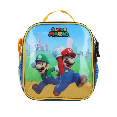 Kit Escolar Mario Bros by Chenson (Lonchera + Lapicera) Azul Infantil - Modelo MB66582 1