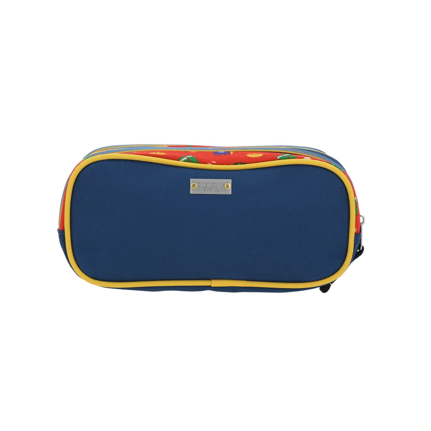 Lapicera escolar para niño Mario Bros by Chenson azul con triple compartimiento 4