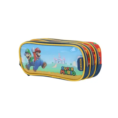 Kit Escolar Mario Bros by Chenson (Mochila con Ruedas + Lapicera) Azul Infantil - Modelo MB66584 - vista 2
