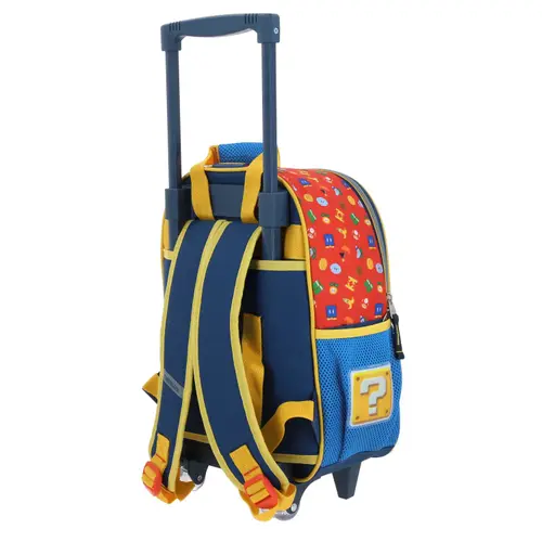 Mochila con Ruedas Mario Bros Azul para Niño - Modelo MB66585 5