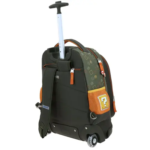 Mochila con Ruedas Mario Bros Verde Seco para Niño - Diversión y Durabilidad 5