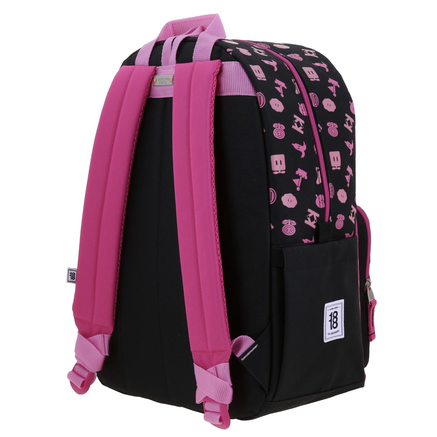 Mochila escolar para niña Mario Bros by Chenson color fucsia divertida y segura 5