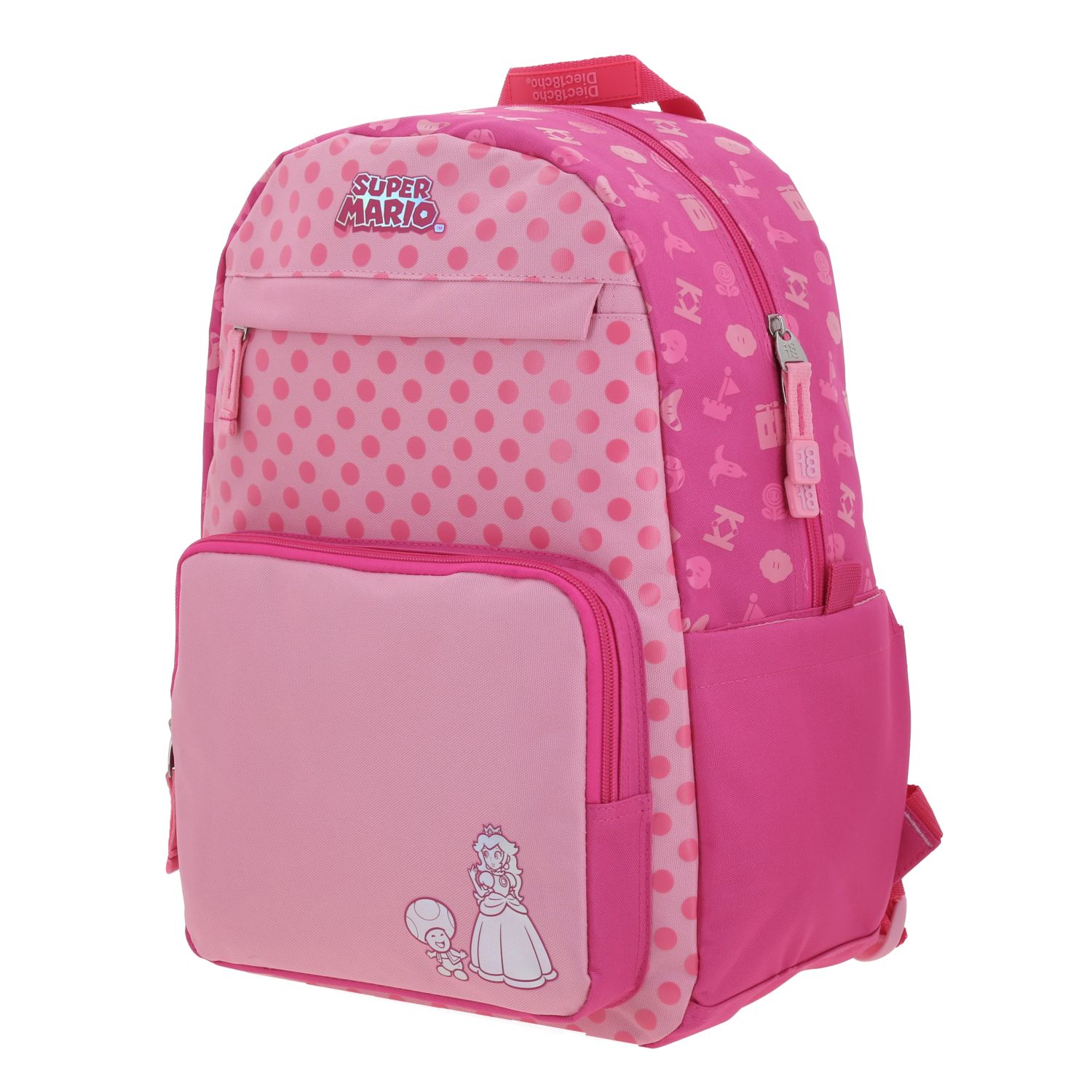 Mochila escolar para niña Mario Bros by Chenson rosa con diversión y durabilidad 2