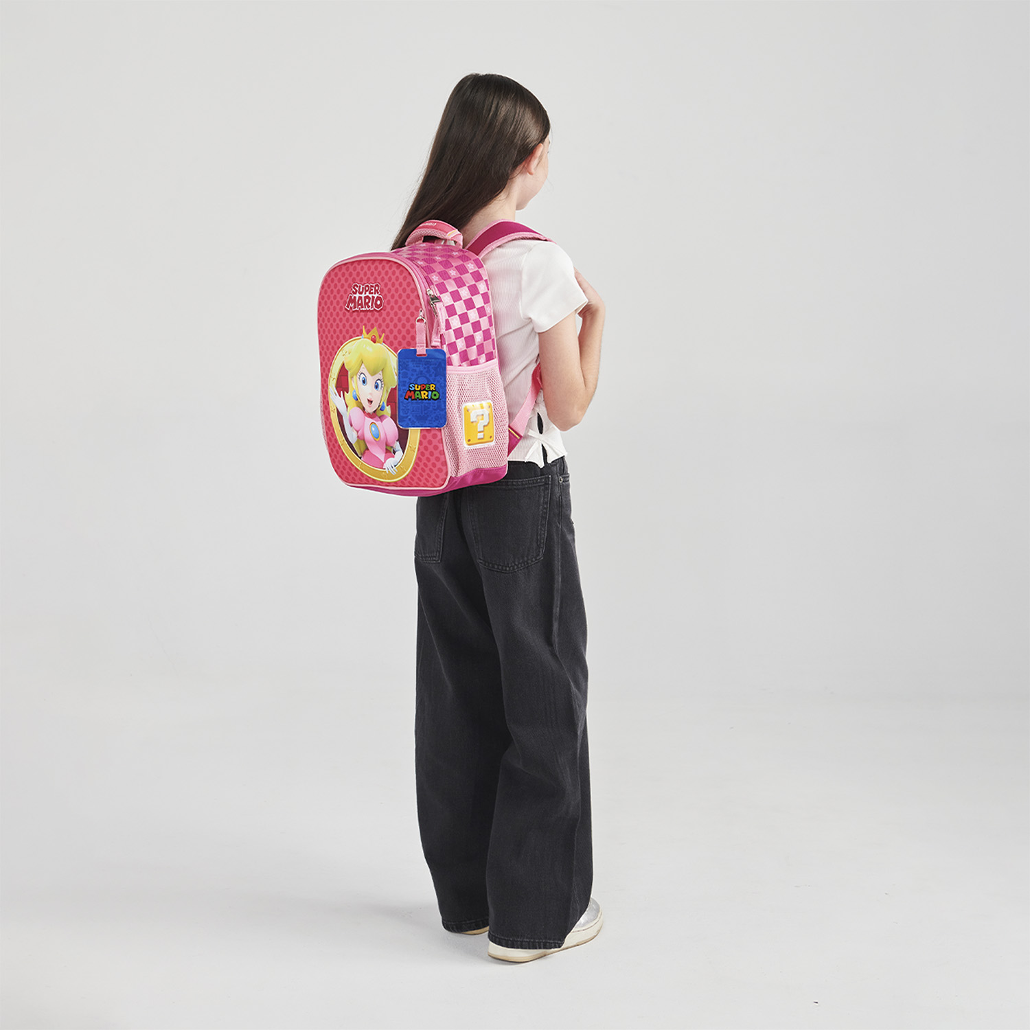 Mochila escolar para niña Mario Bros by Chenson Rosa divertida y duradera - vista 2