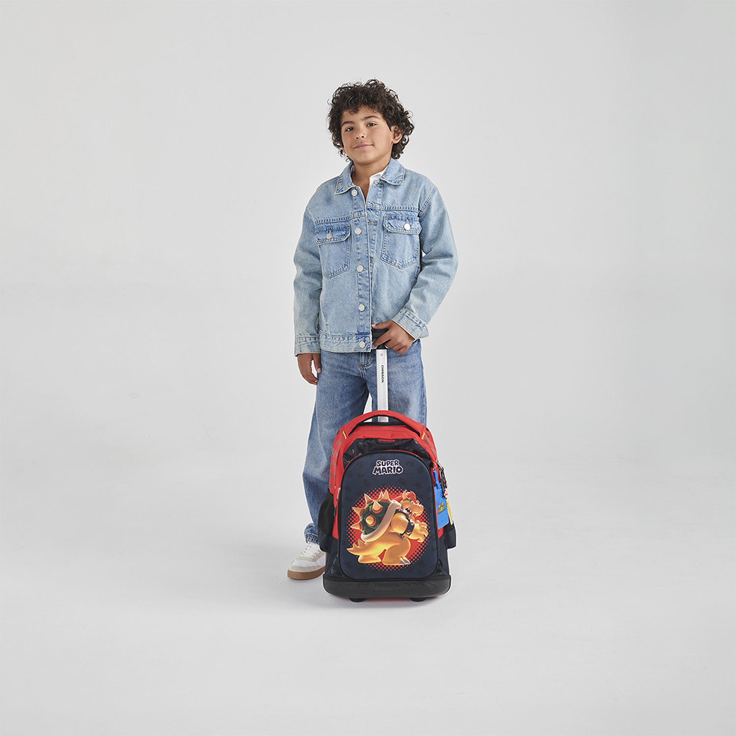 Mochila con Ruedas Mario Bros by Chenson, Negro, Divertida y Duradera - vista 2