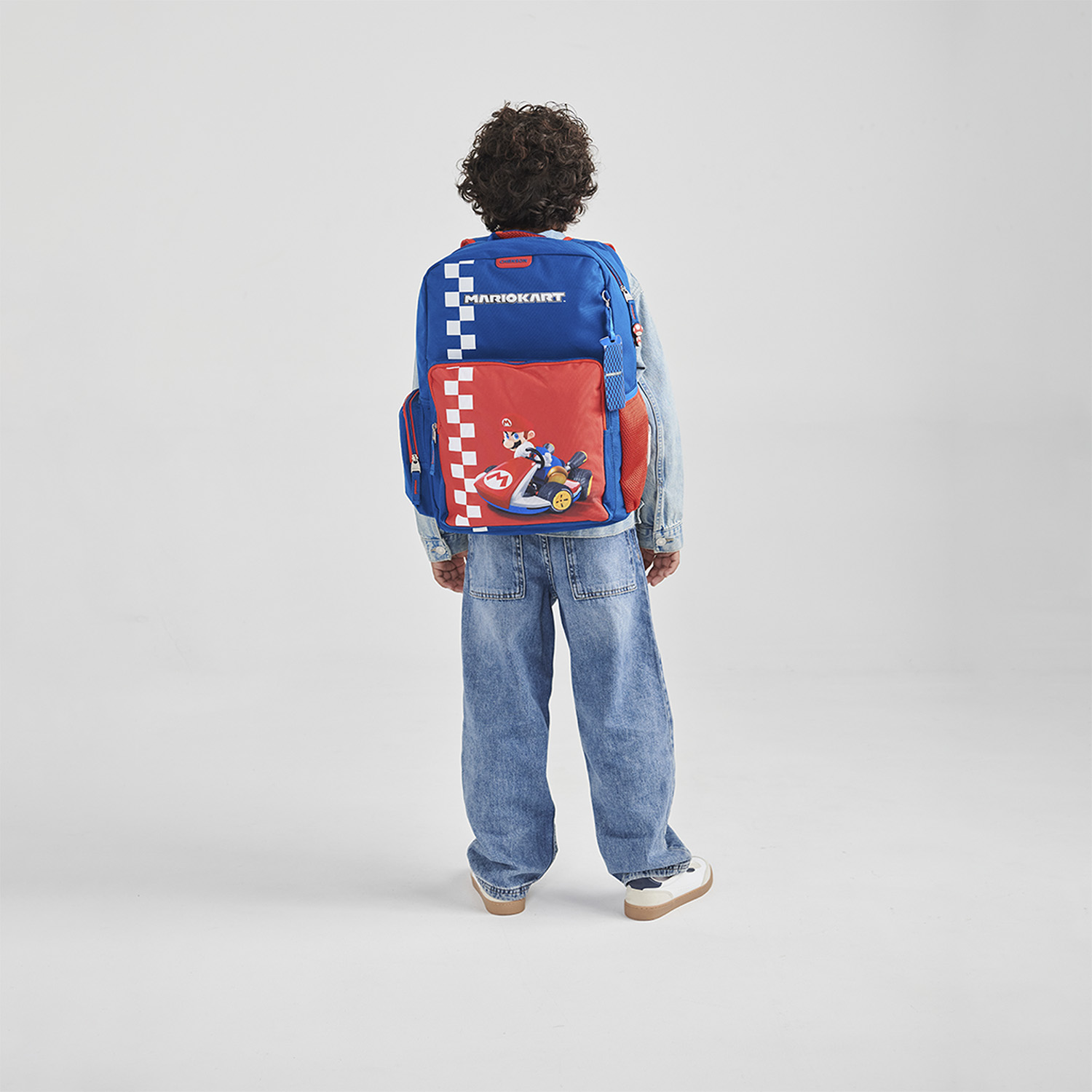 Mochila escolar para niño Mario Bros by Chenson color azul duradera - vista 2