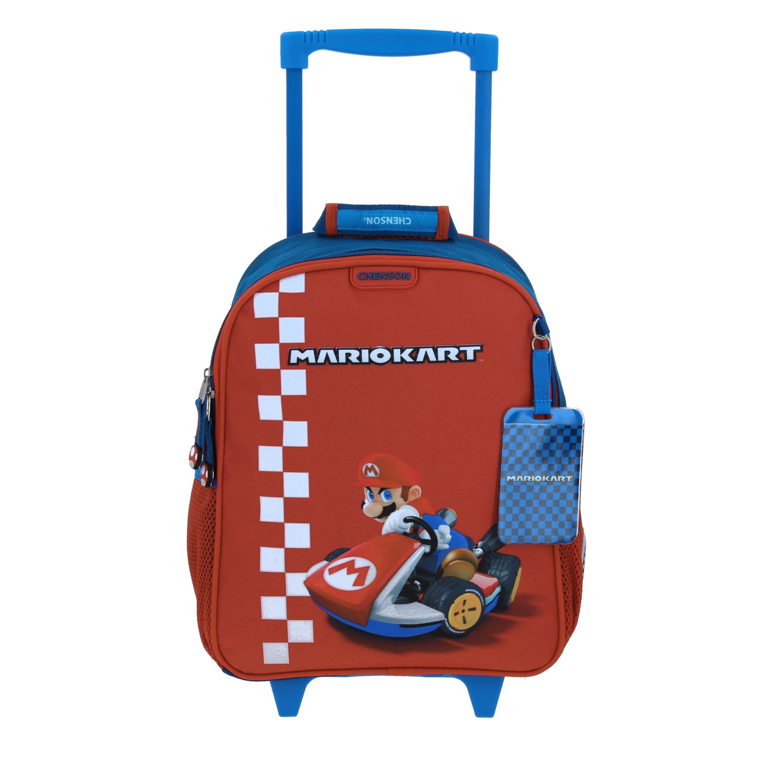 Mochila con Ruedas Mario Bros Azul para Niño | Diversión y Durabilidad