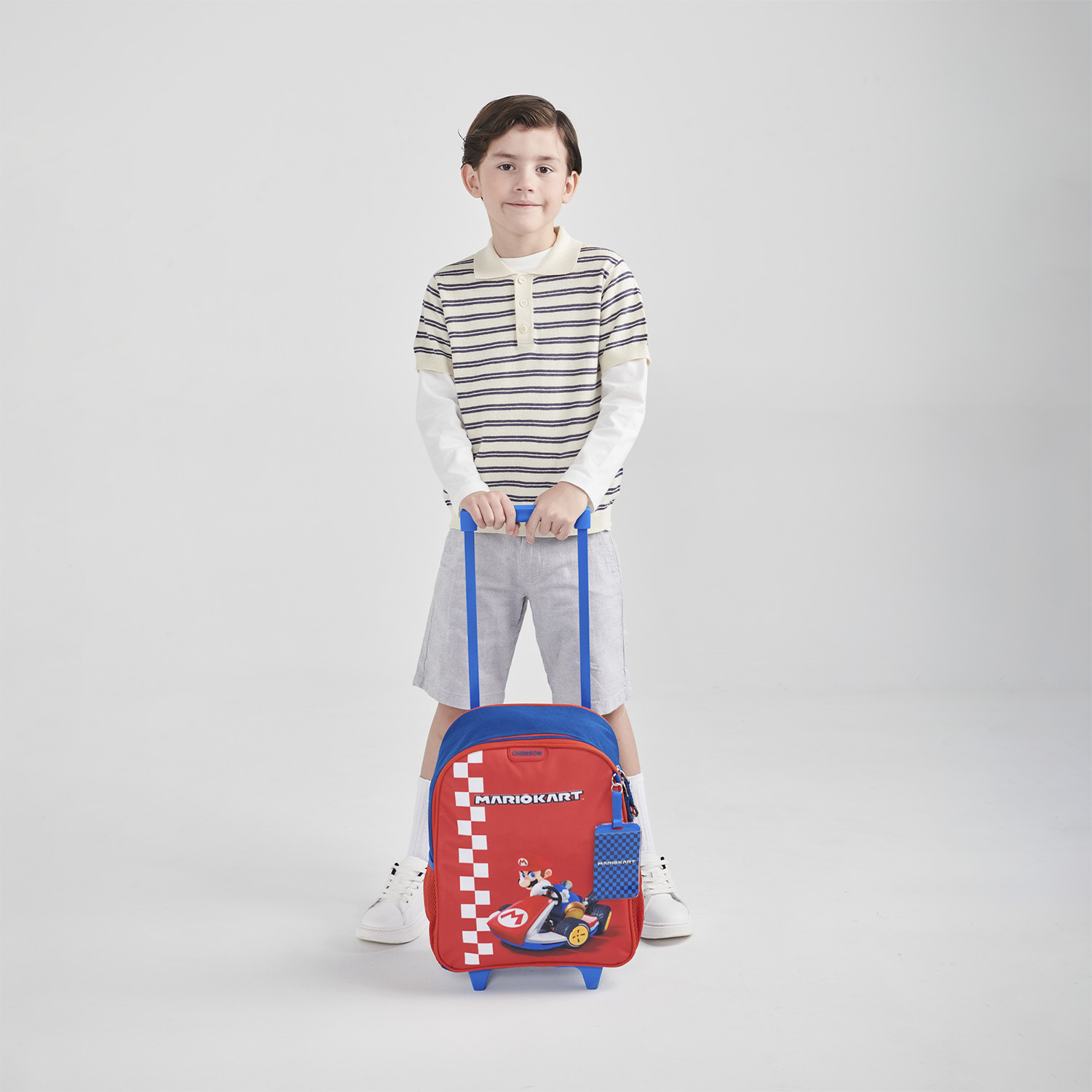 Mochila con Ruedas Mario Bros Azul para Niño | Diversión y Durabilidad - vista 2