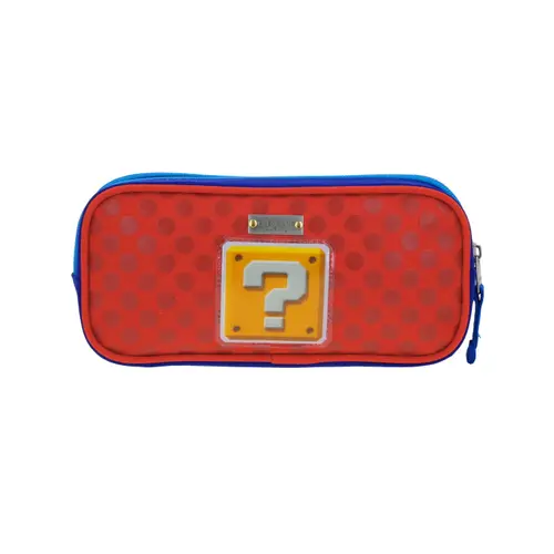 Lapicera escolar Mario Bros by Chenson, azul, doble compartimento 4
