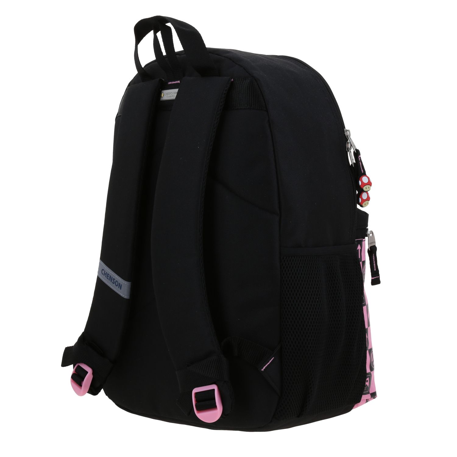 Mochila escolar para niña Mario Bros by Chenson negra con amplia capacidad 5