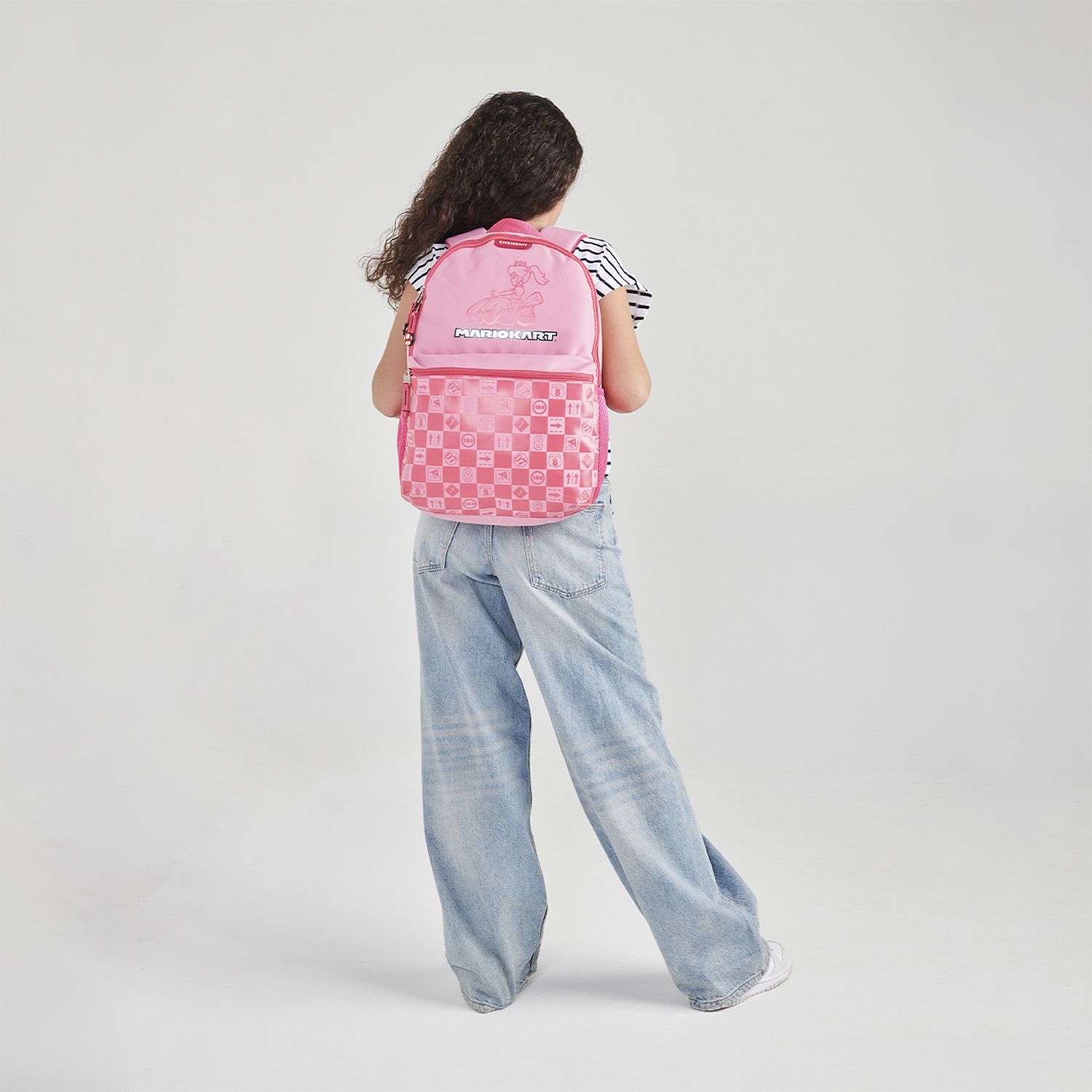 Mochila escolar para niña Mario Bros by Chenson Rosa Divertida - vista 2