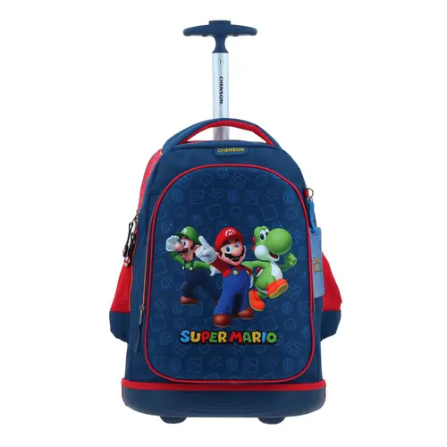 Mochila con Ruedas Mario Bros Azul para Niño - Modelo MB70378 1