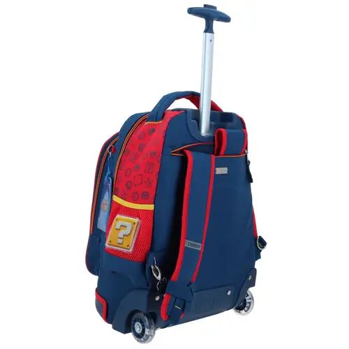 Mochila con Ruedas Mario Bros Azul para Niño - Modelo MB70378 3