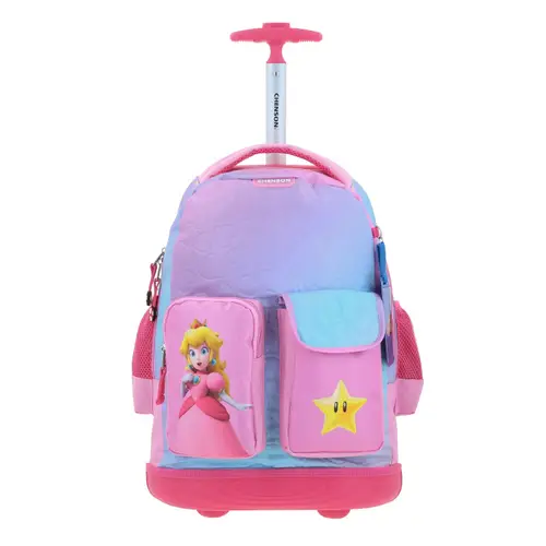 Kit Escolar Mario Bros by Chenson (Mochila con Ruedas + Lapicera) Rosa Infantil - Modelo MB70433 - vista 2