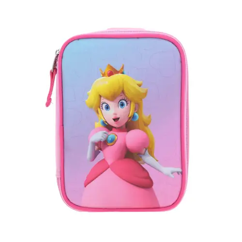 Kit Escolar Mario Bros by Chenson (Mochila con Ruedas + Lonchera + Lapicera) Rosa Infantil - Modelo MB70433 5