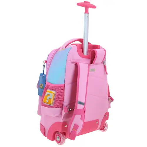 Mochila con Ruedas Mario Bros Rosa para Niña - Modelo MB70433 3