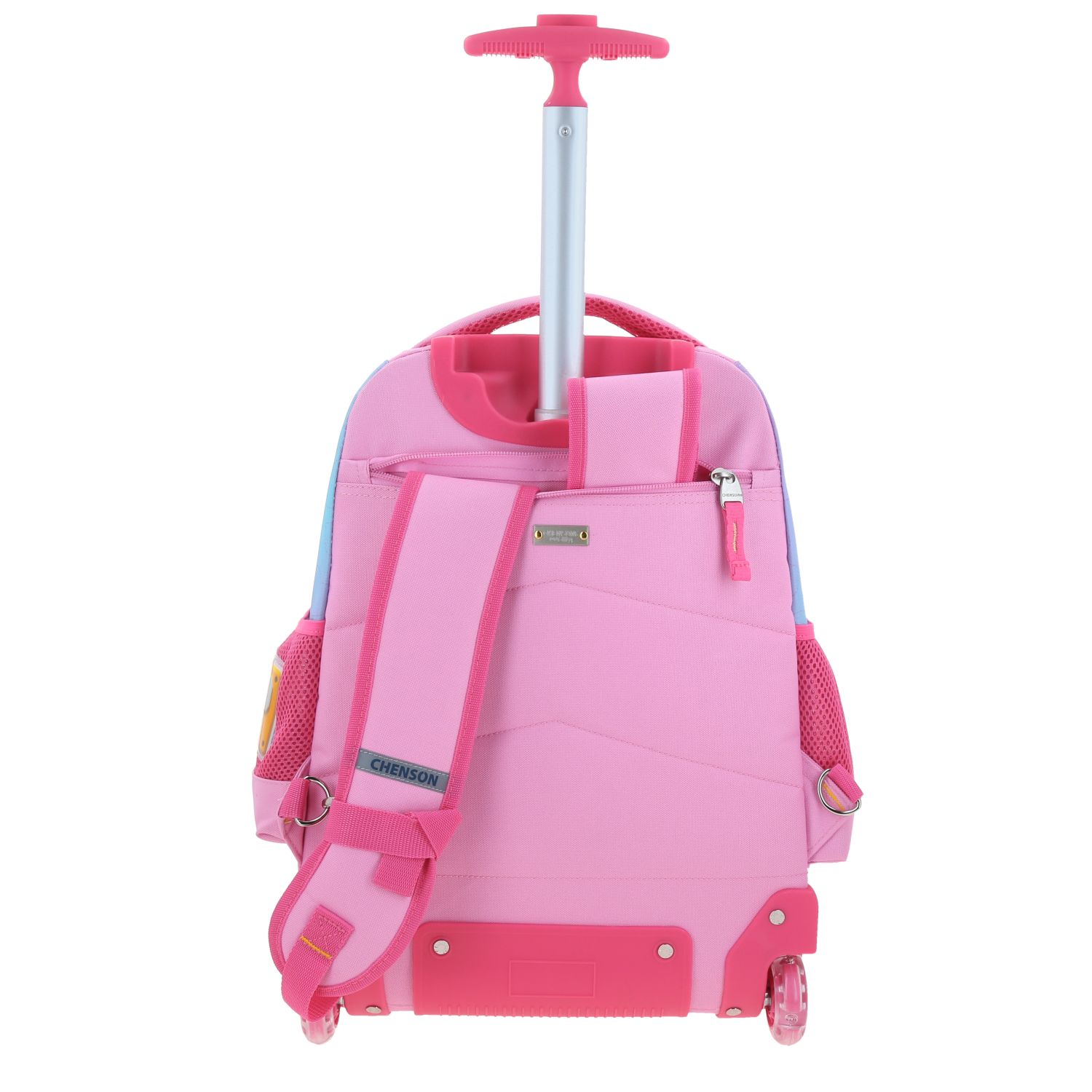 Mochila con Ruedas Mario Bros Rosa para Niña - Diversión y Durabilidad 4