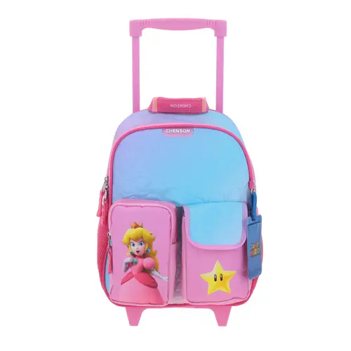 Kit Escolar Mario Bros by Chenson (Mochila con Ruedas + Lonchera) Rosa Infantil - Modelo MB70434 - vista 2