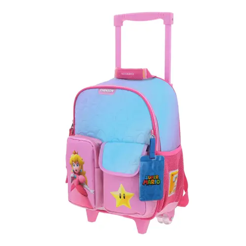 Mochila con Ruedas Mario Bros Rosa para Niña - Divertida y Duradera - vista 2