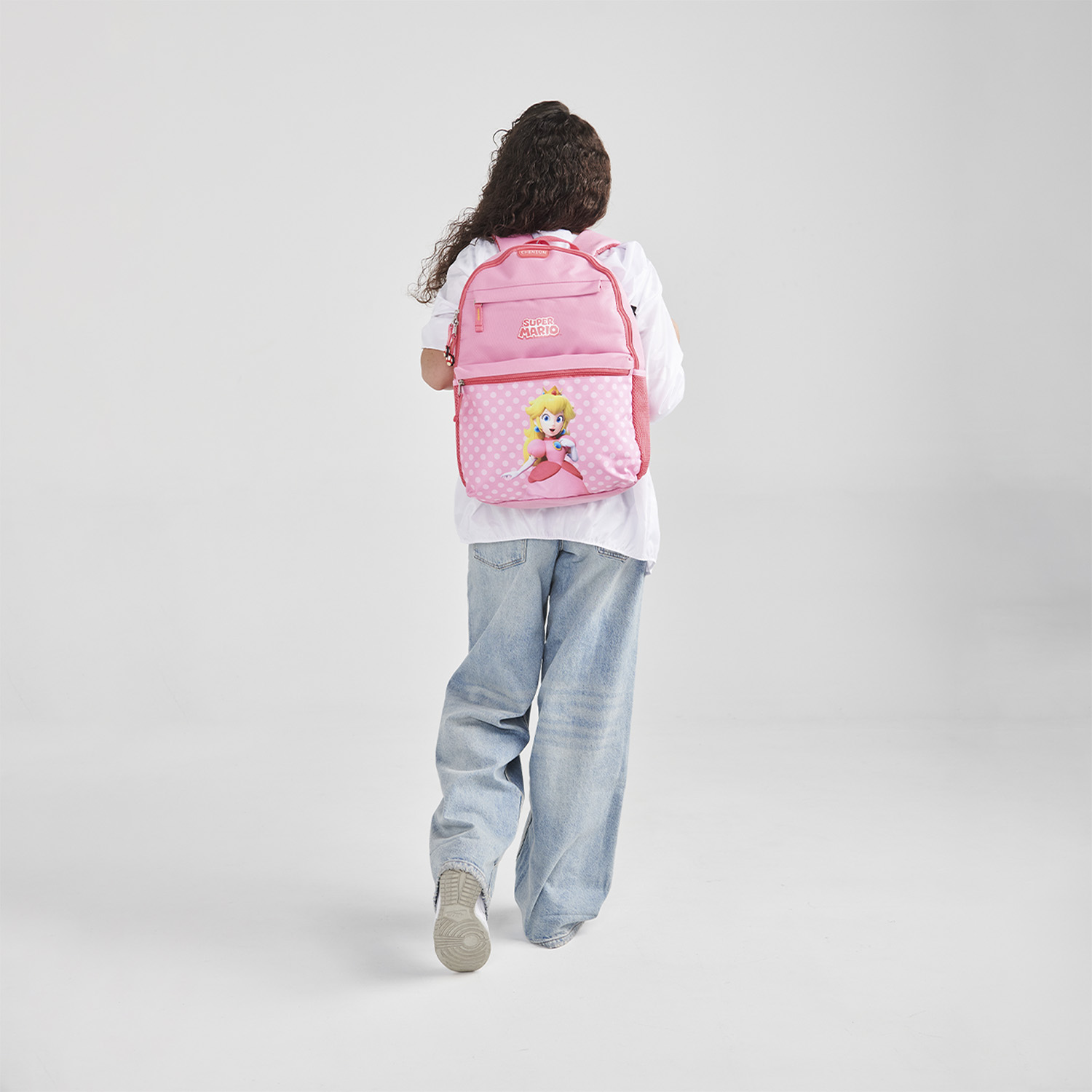 Mochila escolar para niña Mario Bros by Chenson Rosa divertida y segura - vista 2