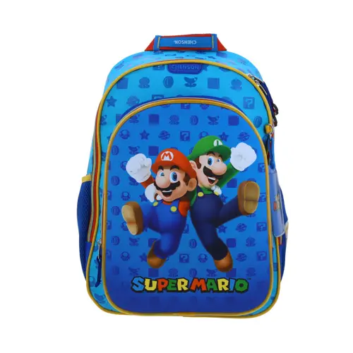 Kit Escolar Mario Bros by Chenson Mochila + Mochila Azul Infantil - Modelo MB70502-9-KC2O 2