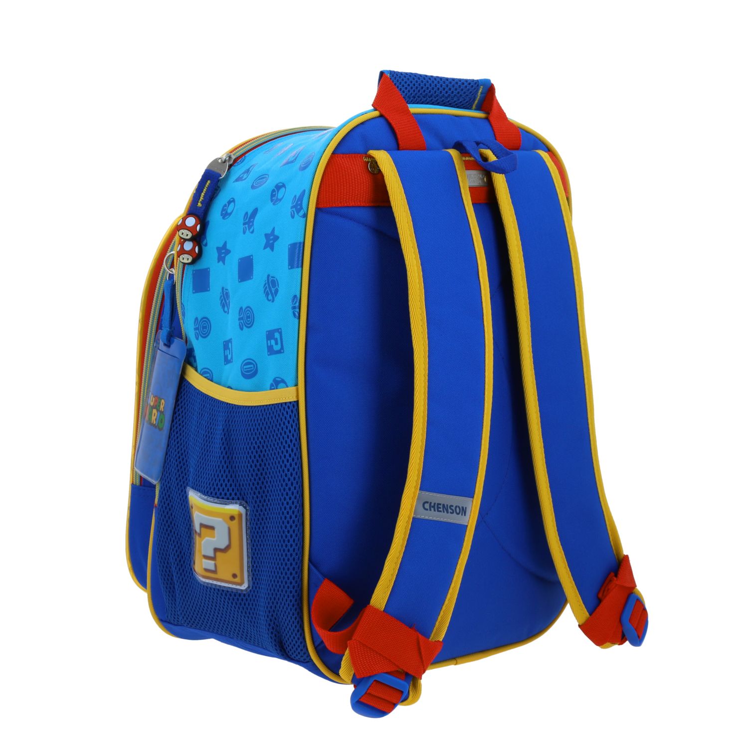 Mochila escolar para niño Mario Bros by Chenson azul con amplio compartimento 3