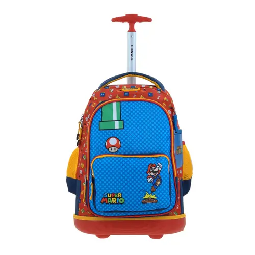 Mochila con Ruedas Mario Bros Azul para Niño - Divertida y Duradera - Modelo MB70511 1