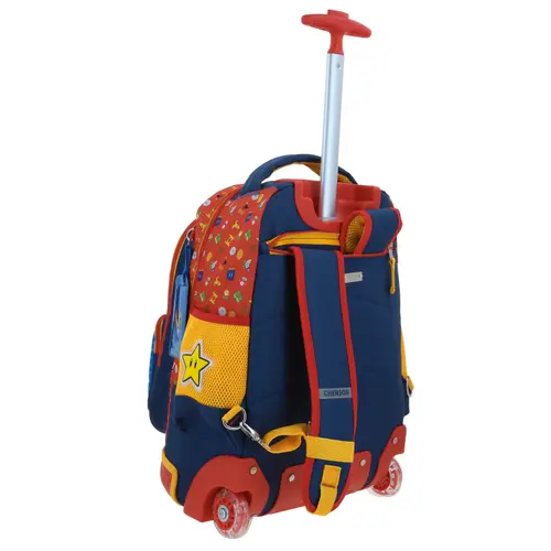 Mochila con Ruedas Mario Bros Azul para Niño - Divertida y Duradera - Modelo MB70511 3