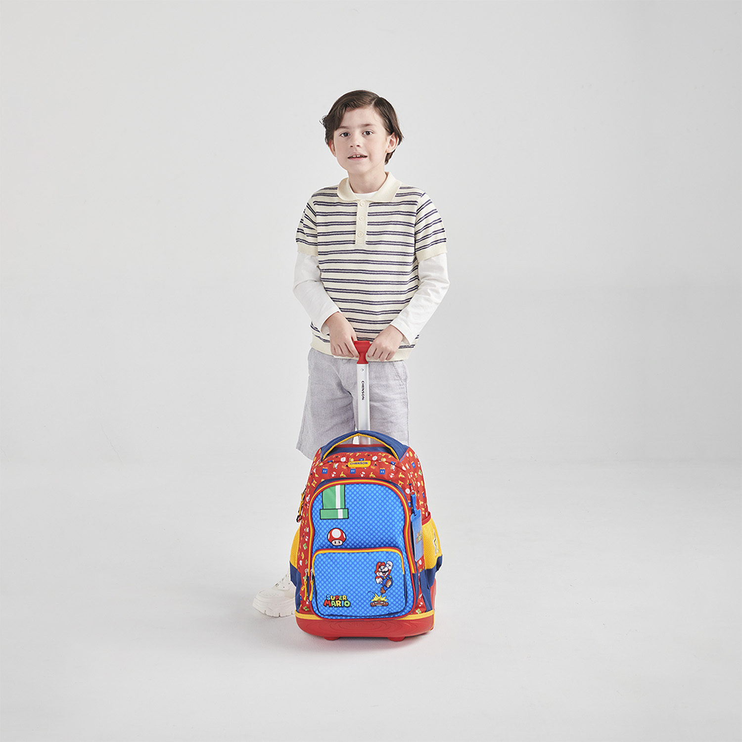 Mochila con Ruedas Mario Bros Azul para Niño - Divertida y Duradera - vista 2