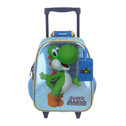 Mochila con Ruedas Mario Bros Azul para Niño - Modelo MB70526 1