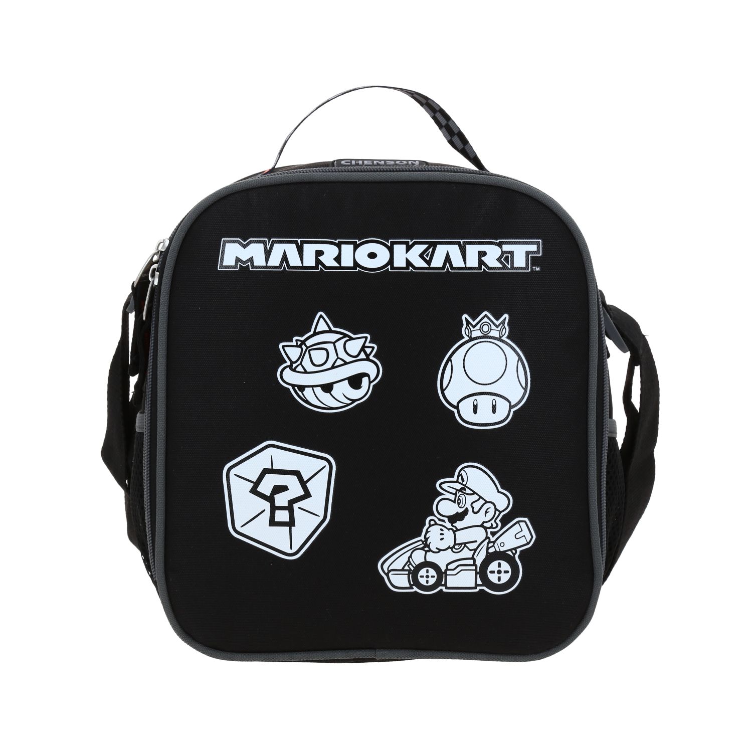 Lonchera Escolar Térmica Mario Bros by Chenson Negra para Niño - Divertida y Duradera