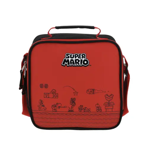Lonchera escolar Mario Bros by Chenson negra, térmica y duradera 1