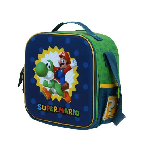 Lonchera Escolar Mario Bros Azul Térmica Chenson - Modelo MB70627 2
